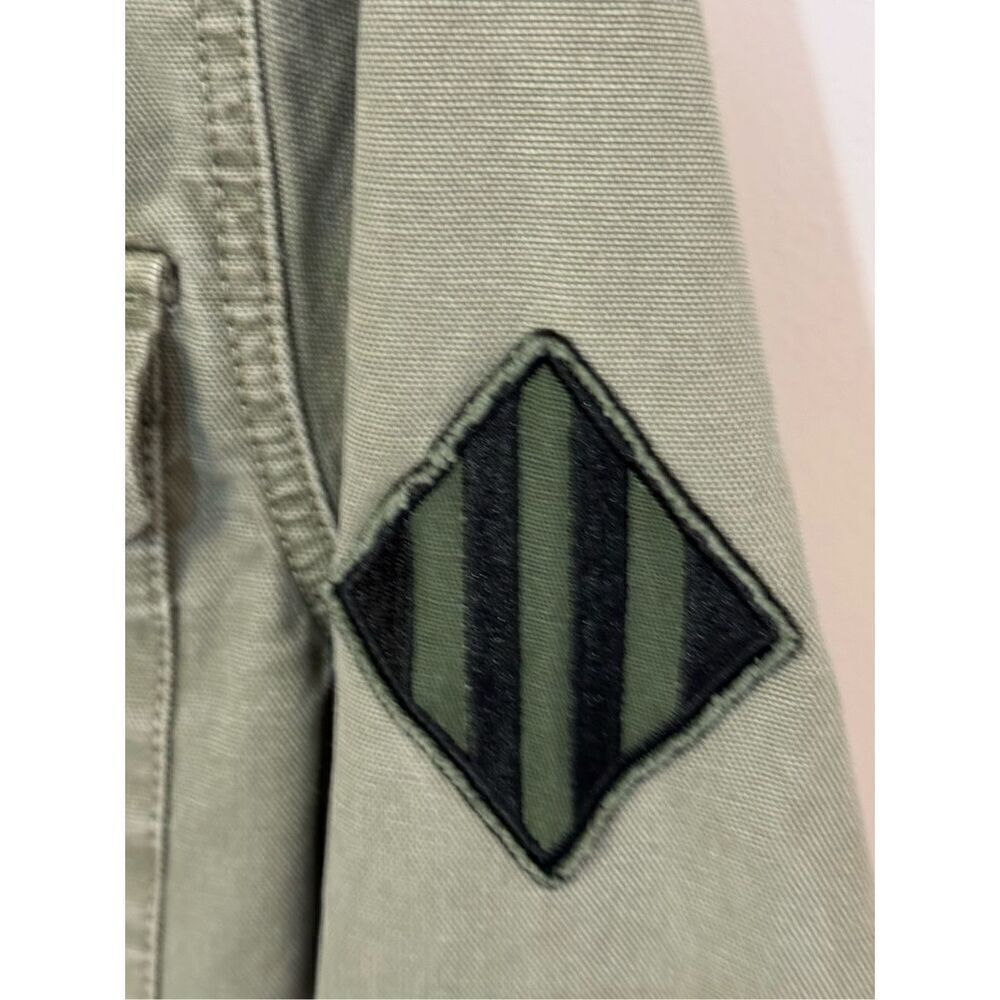 Zara Green Cotton Military Jacket M - Picture 4 of 7